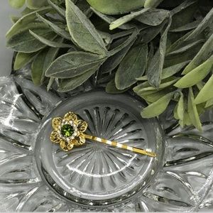 Lime Green Rhinestone Crystal Hair pin Accessories fashion accessories